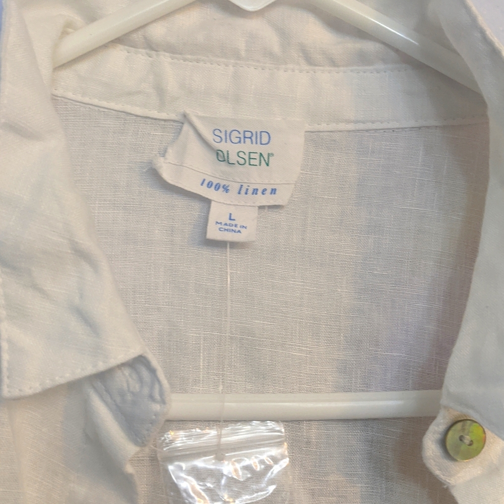 SIGRID OLSEN Tunic linen top (L)
